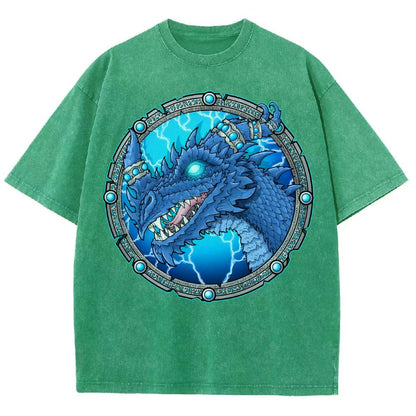 Blue Dragon Vintage Distressed T-shirt
