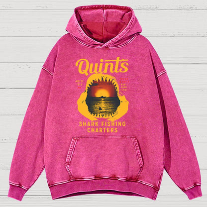 Captain's Shark Fishing Charters Vintage Distressed Hoodie