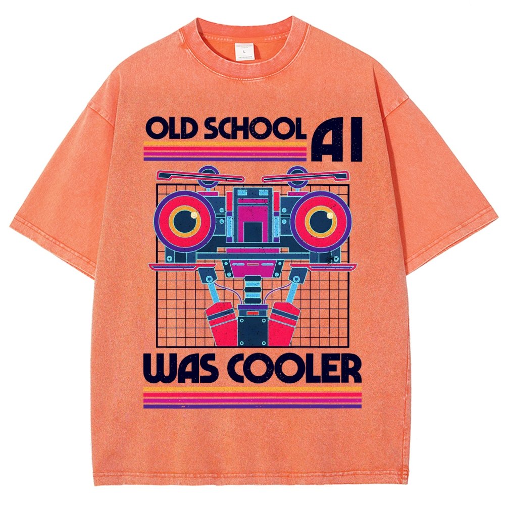 Old School AI Was Cooler Vintage Distressed T-shirt