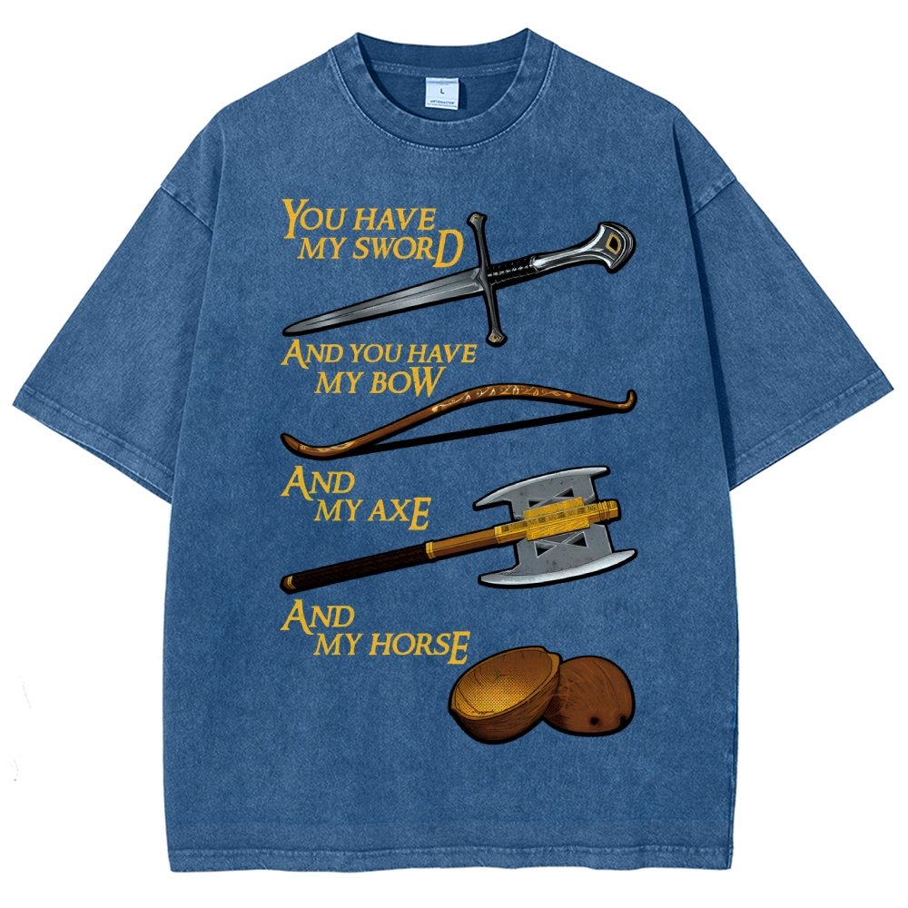 Holy Ring-You Have My Blade And You Have My Arrow And My Hammer And My Steed. Vintage Distressed T-shirt