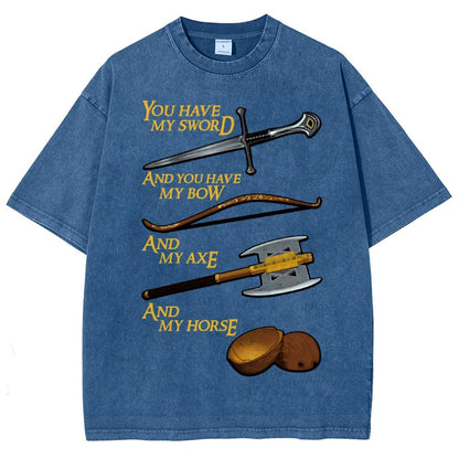 Holy Ring-You Have My Blade And You Have My Arrow And My Hammer And My Steed. Vintage Distressed T-shirt