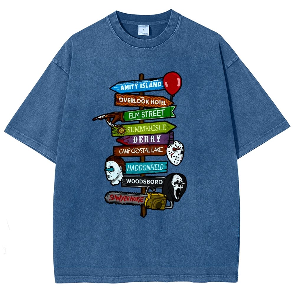 Horrible Road Signs Vintage Distressed T-shirt