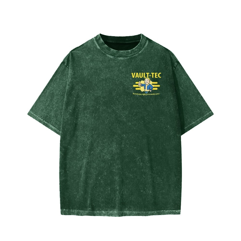 Eternal War Front And Back Printing Washed T-shirt