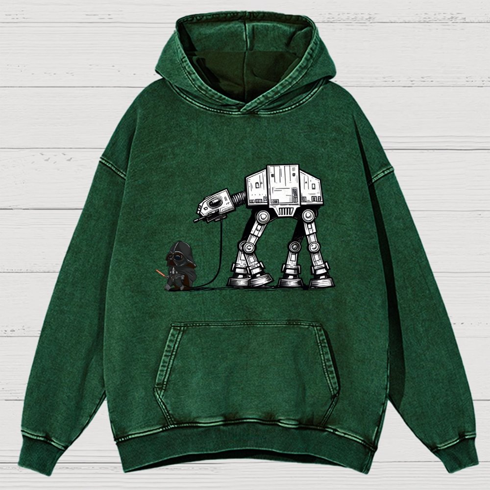 Walking The Imperial Robot Dog Vintage Distressed Hoodie