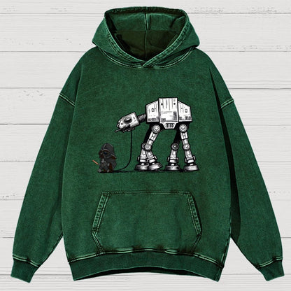 Walking The Imperial Robot Dog Vintage Distressed Hoodie