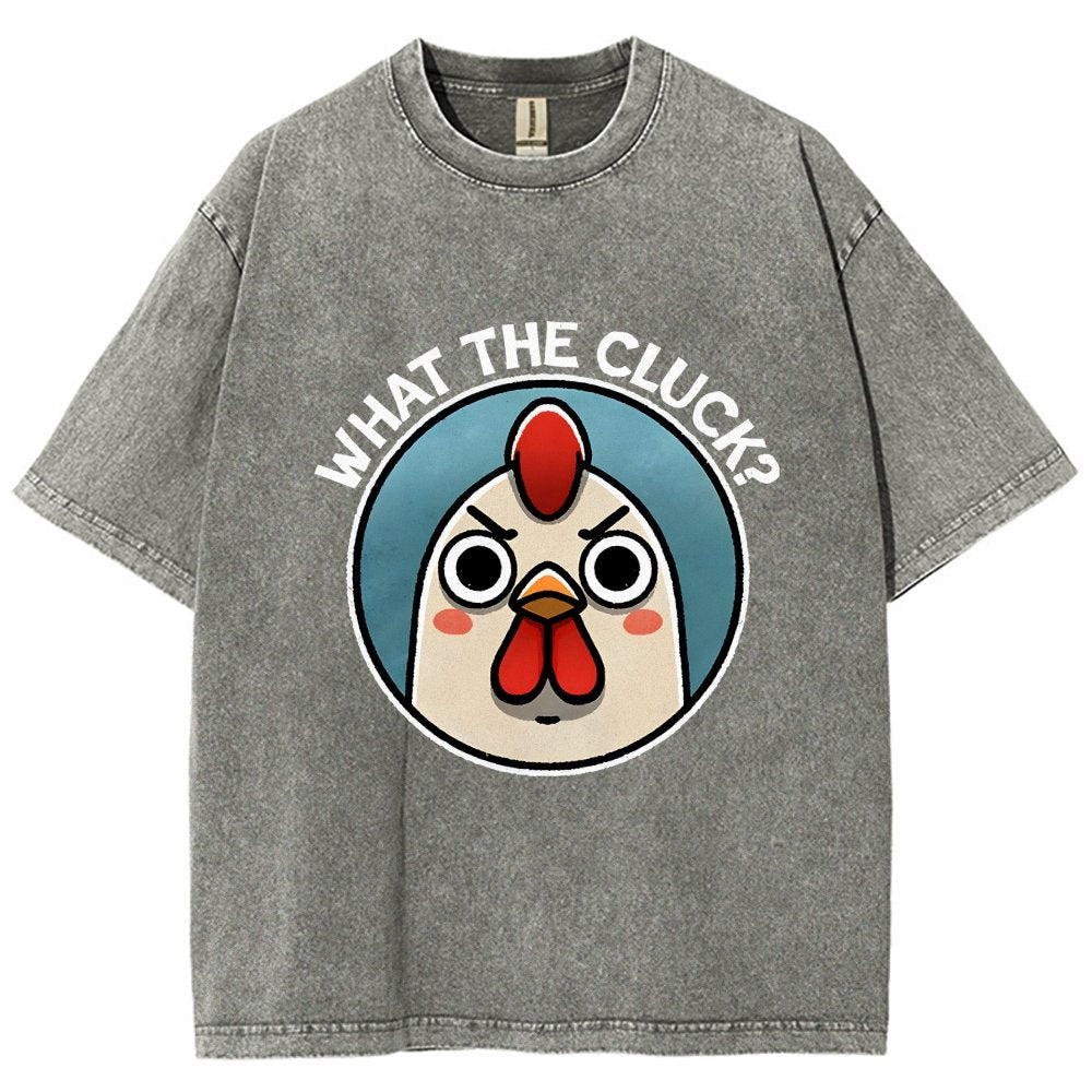 What The Cluck Vintage Distressed T-shirt
