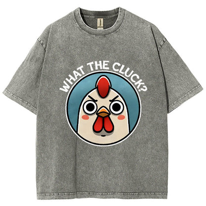 What The Cluck Vintage Distressed T-shirt