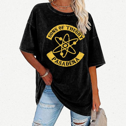 SONS OF THEORY Big Bang Humor Vintage Distressed T-shirt