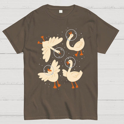 Geese In Space Nerdy T-Shirt