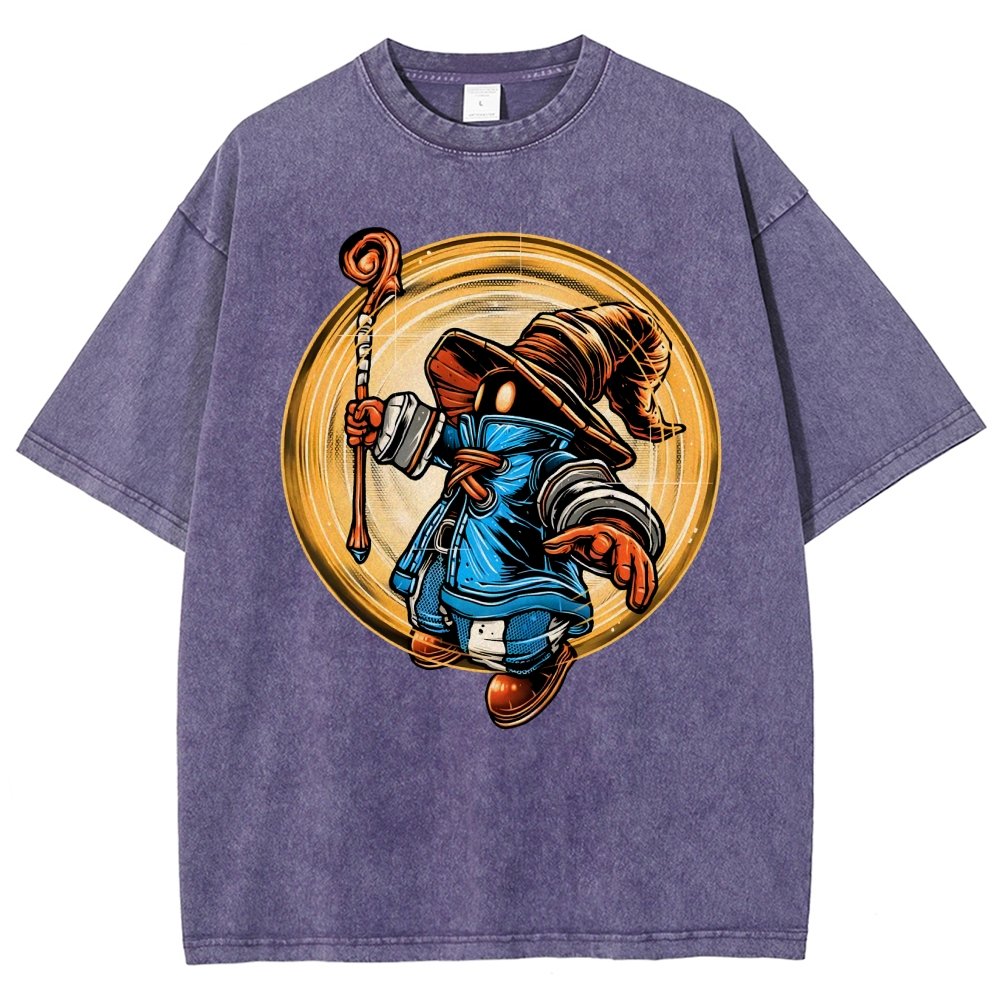 The Black Mage Vintage Distressed T-shirt