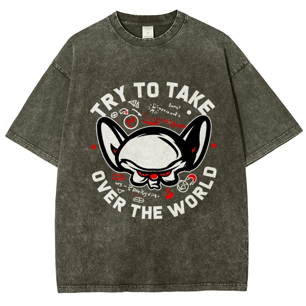 Take Over The World Vintage Distressed T-shirt