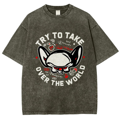Take Over The World Vintage Distressed T-shirt