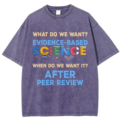 We want evidence-based Science Vintage Distressed T-shirt