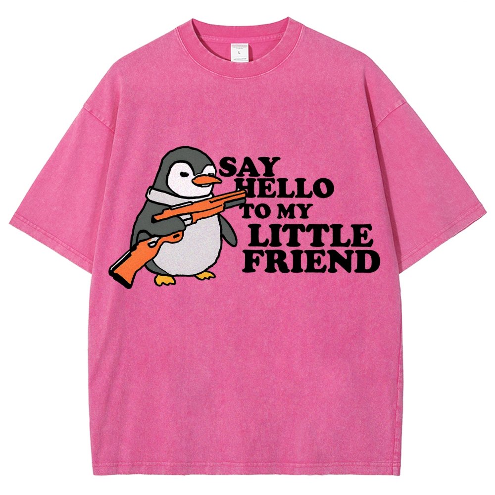 Say Hello To My Little Friend! Vintage Distressed T-shirt