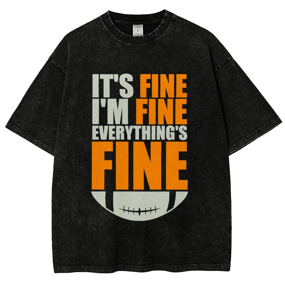 Browns It's Fine I'm Fine Everything's Fine Vintage Distressed T-shirt
