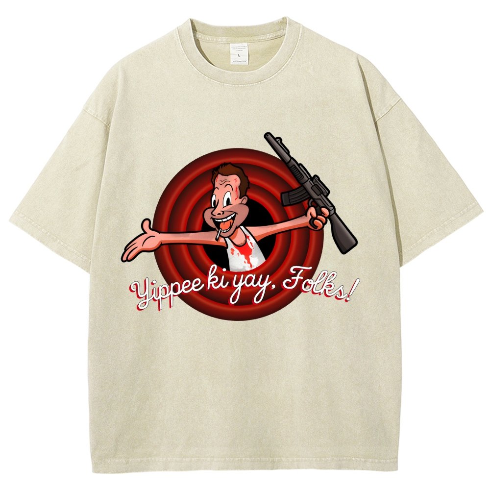 Yippee ki yay. folks! Vintage Distressed T-shirt