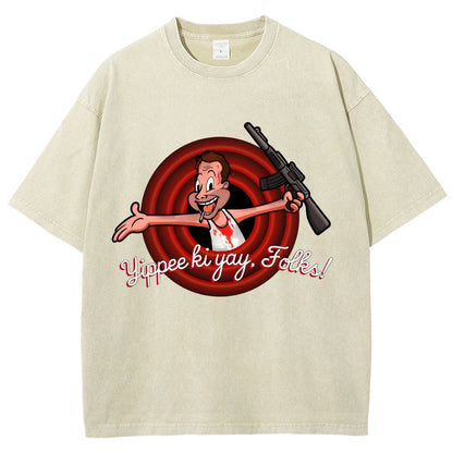 Yippee ki yay. folks! Vintage Distressed T-shirt