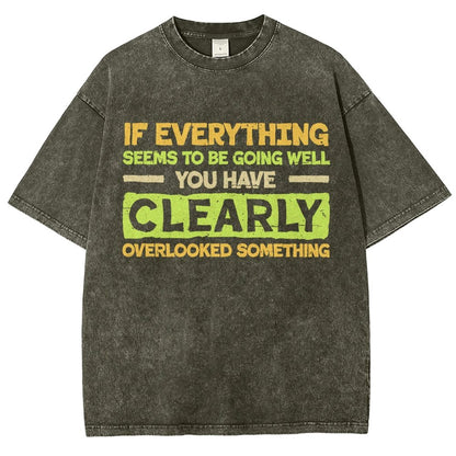 Clearly Overlooking Something Vintage Distressed T-shirt