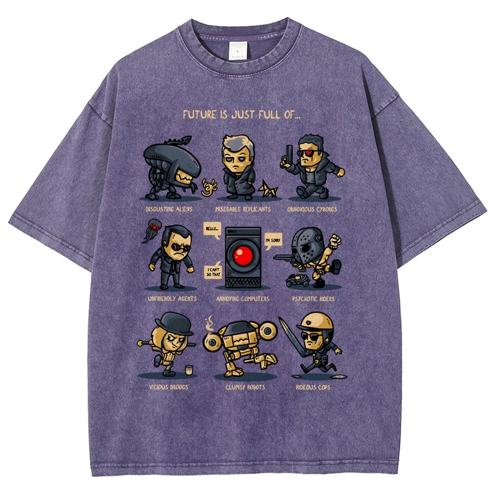 Dystopian Future Vintage Distressed T-shirt
