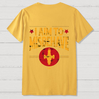 I Aim To Misbehave  Back Printing Geek T-Shirt