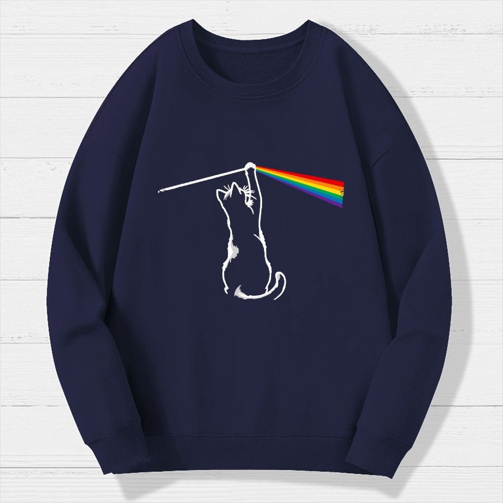 Funny Cat  Geek Cotton Sweatshirt