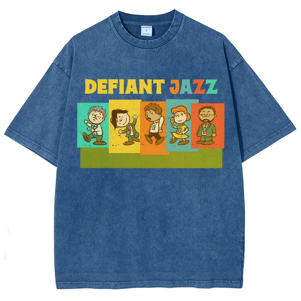 Defiant Jazz Vintage Distressed T-shirt