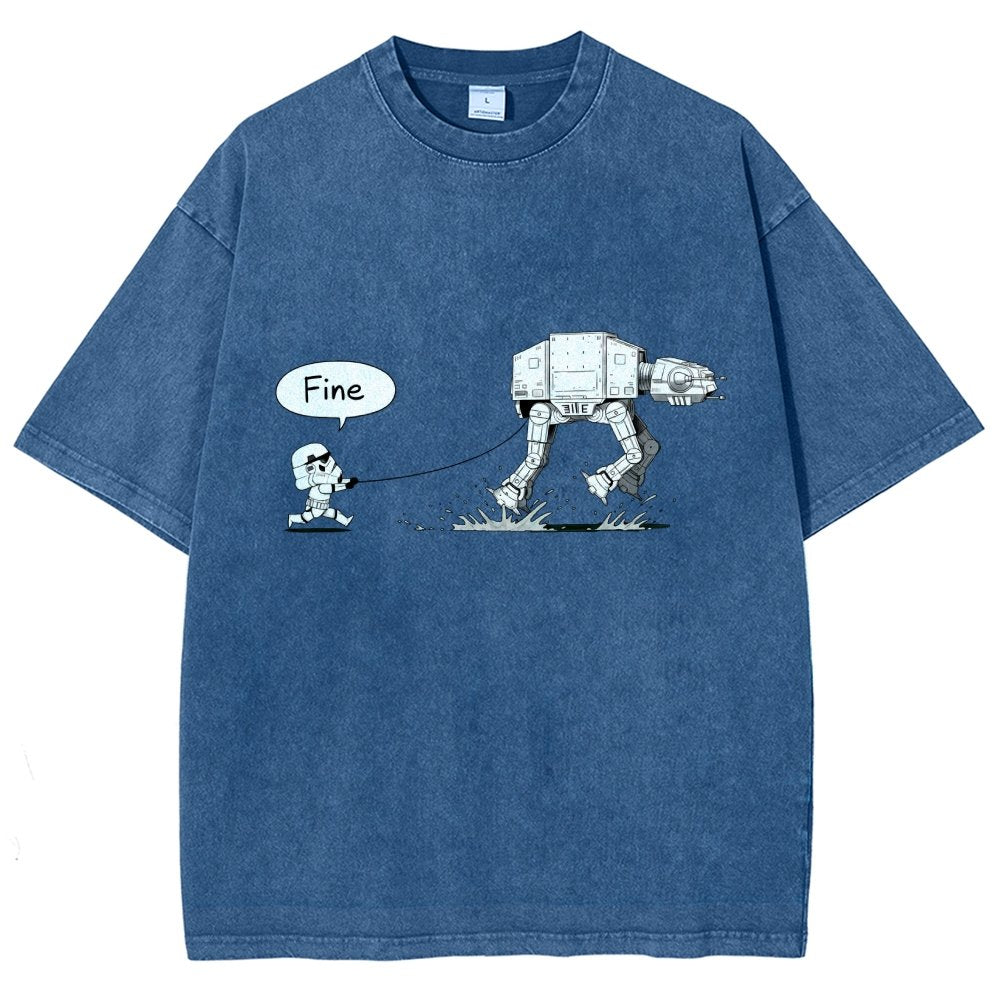 Empire Robot Dog - Space Battles Vintage Distressed T-shirt