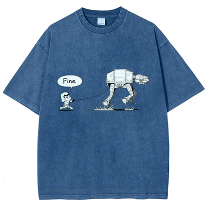 Empire Robot Dog - Space Battles Vintage Distressed T-shirt