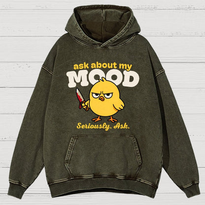 Ask About My Mood Vintage Distressed Hoodie