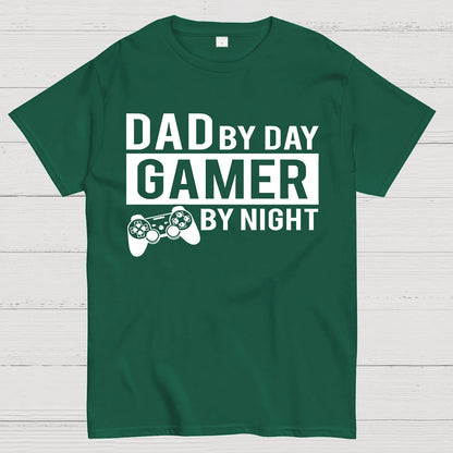 Dad By Day Gamer By Night Geek T-Shirt