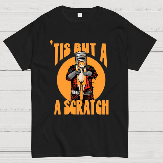 Tis But A Scratch The Black Knight Vs Cat Knight & Kitten Geek T-Shirt