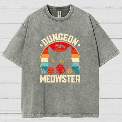 Dungeon Meowster Vintage Distressed T-shirt