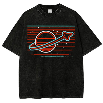 Retro Space Launch Vintage Distressed T-shirt