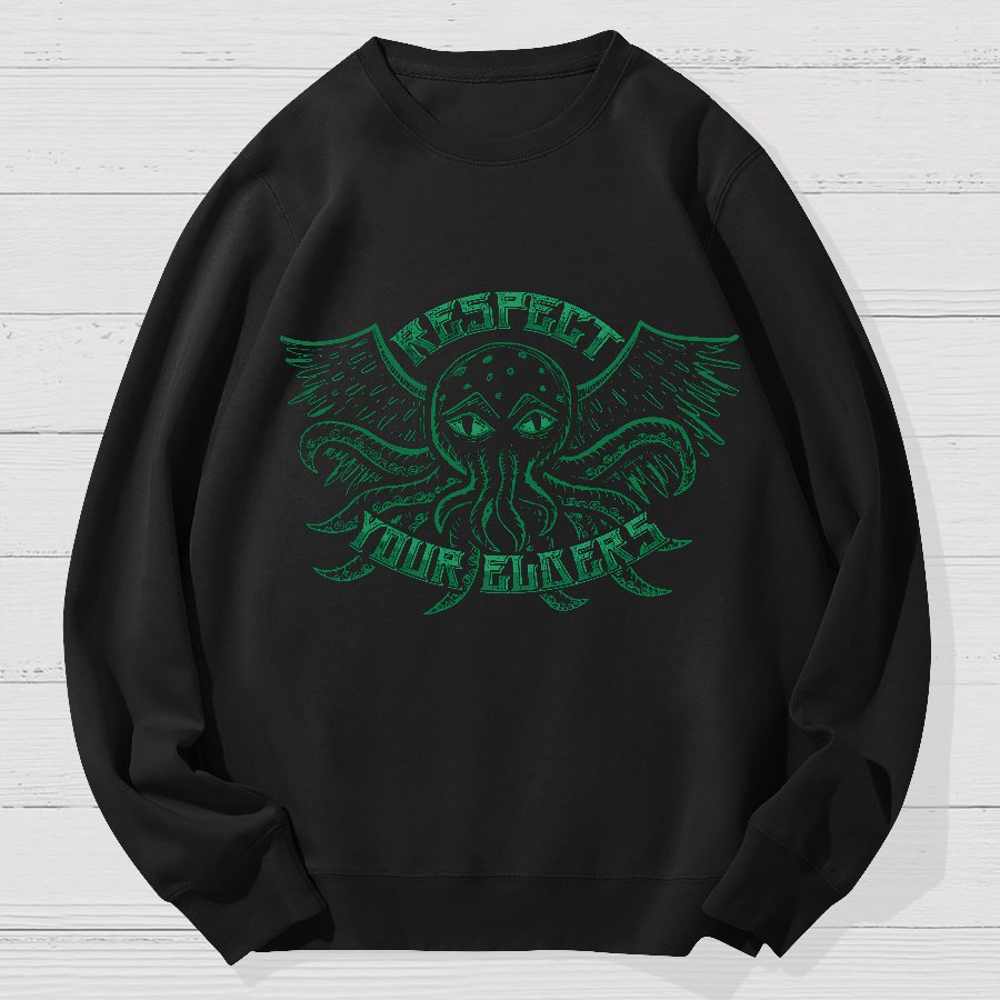 Respect Your Elder Gods Geek Cotton Sweatshirt