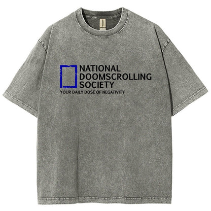National Doomscrolling Society Vintage Distressed T-shirt