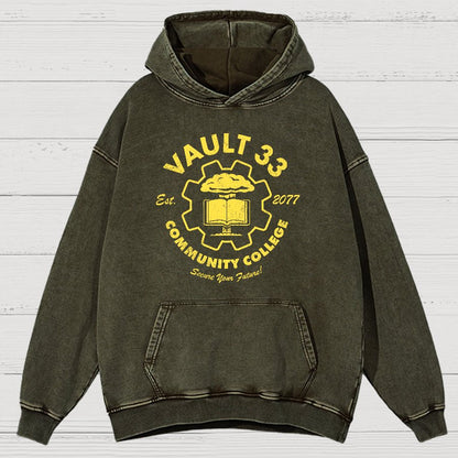 Community College Vintage Distressed Hoodie