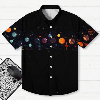 Cosmic planets Geek Hawaiian Shirt