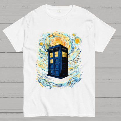 Starry Sky Phone Booth Geek T-Shirt