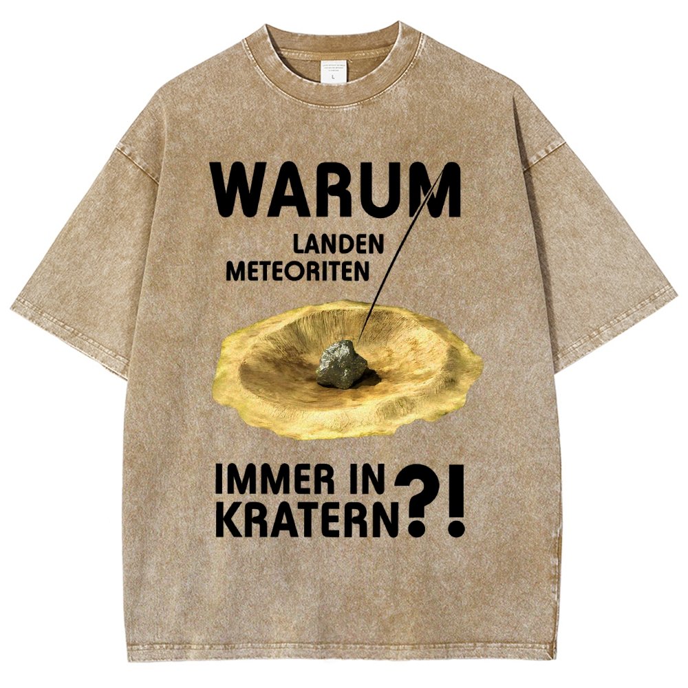 Meteoriten in Kratern Vintage Distressed T-shirt