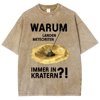 Meteoriten in Kratern Vintage Distressed T-shirt