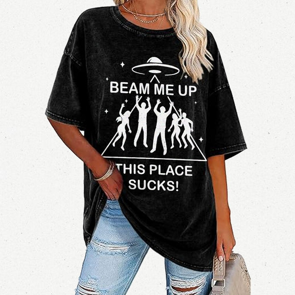 Warp Me Away Vintage Distressed T-shirt