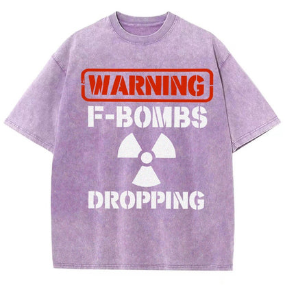 Warning F Bombs Dropping Vintage Distressed T-shirt