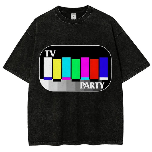 TV Party Vintage Distressed T-shirt