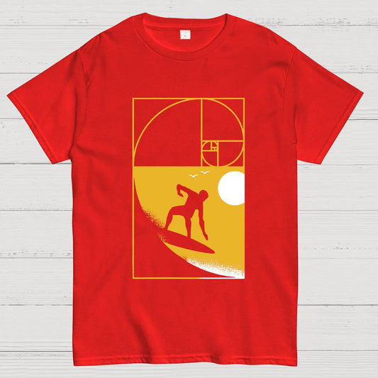 Golden Spiral Wave Geeky T-Shirt