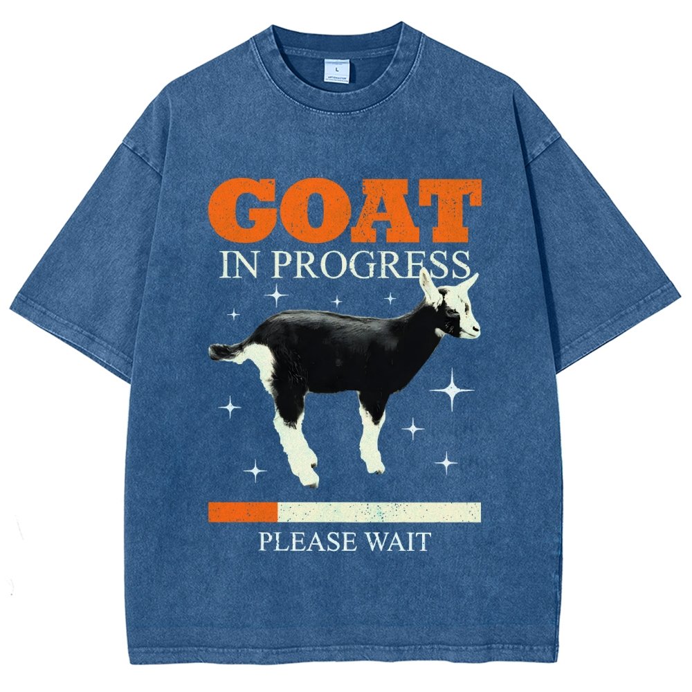 Goat In Progress Vintage Distressed T-shirt
