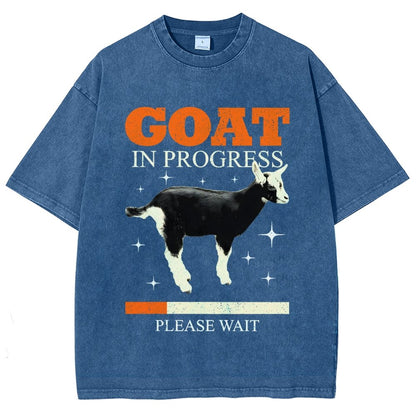Goat In Progress Vintage Distressed T-shirt
