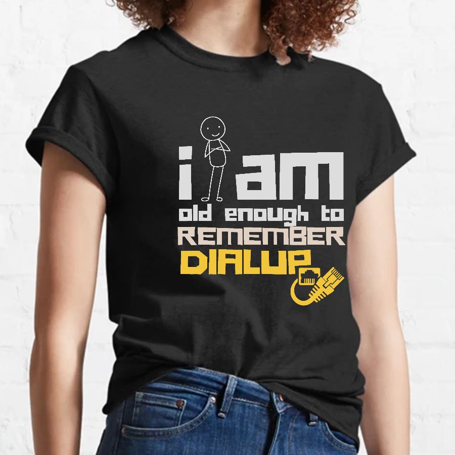 Dialup Internet Retro Geeky T-Shirt