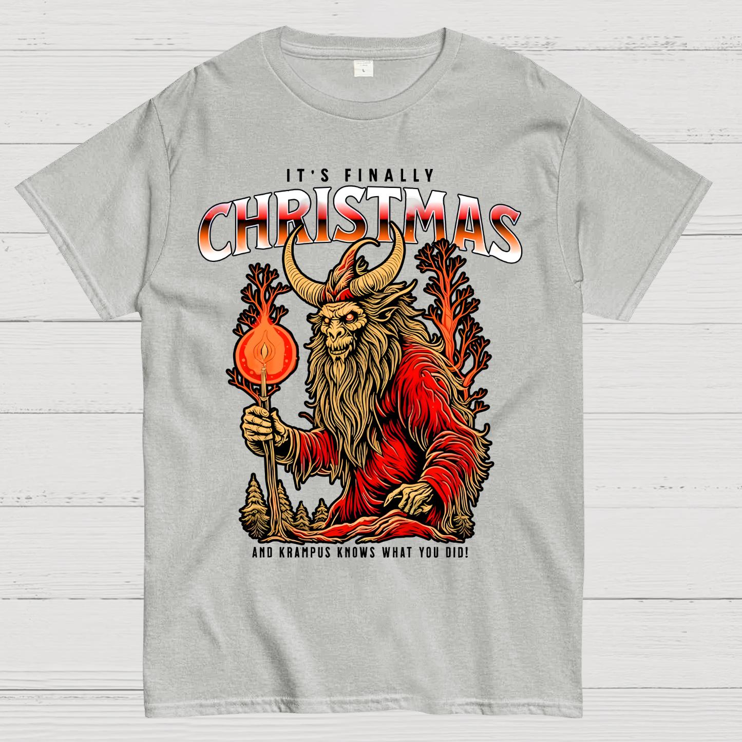 It's Finally Christmas And Krampus Knows What You Did Geek T-Shirt