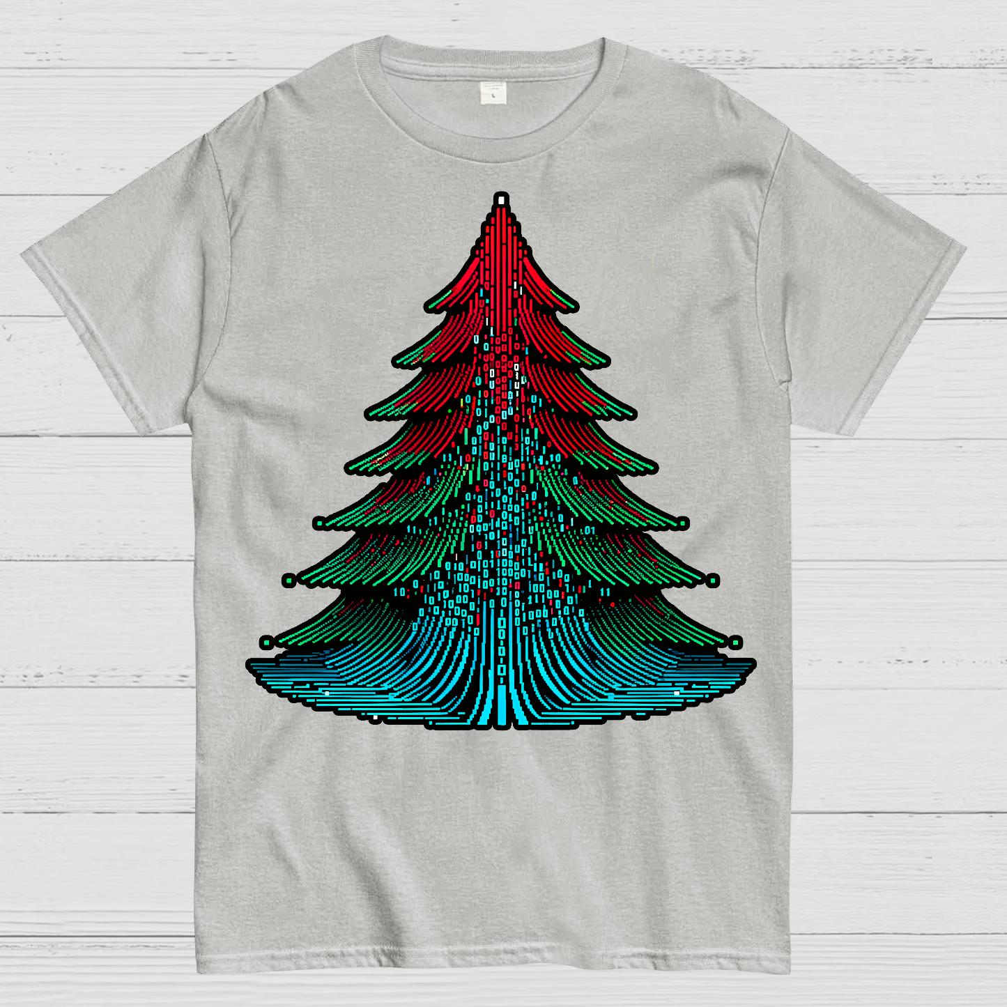 Binary Christmas Tree Geek T-Shirt
