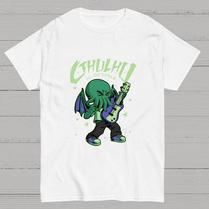 Cthulhu Playing Guitar Geek T-Shirt